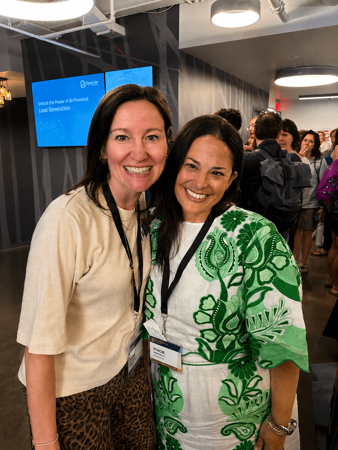 Founder Stacie Weisbrot with Janie Slavens at the Educational Theatre Association conference in New York City